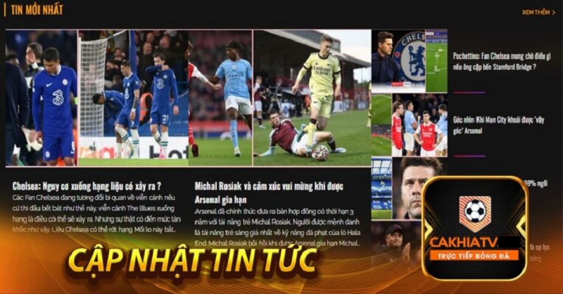 Website Cakhia TV mang đến những thông tin bóng đá hấp dẫn, nhanh và chính xác nhất